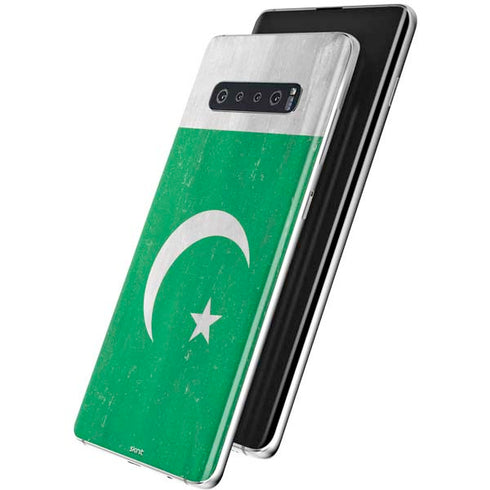 Pakistan Flag Distressed Galaxy S10 Plus Skin